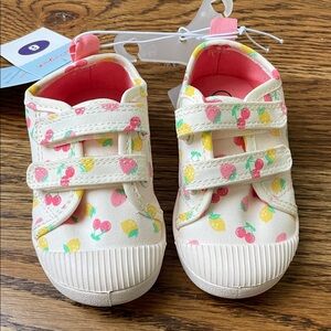 Cat & Jack Off White Sneakers with Fruit Print